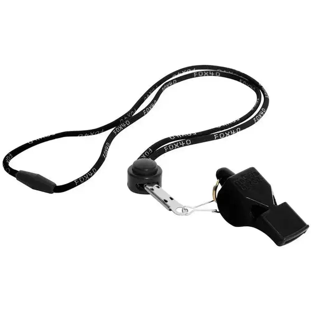 Fox 40 Classic Whistle With Lanyard Black - Elite Hockey - Field Hockey Shop Australia