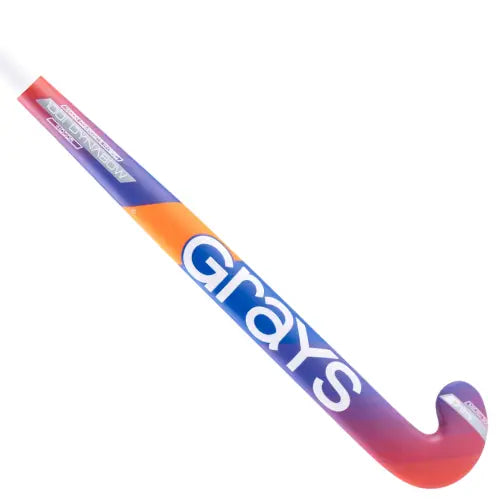 Multicolored Grays hockey stick on a white background