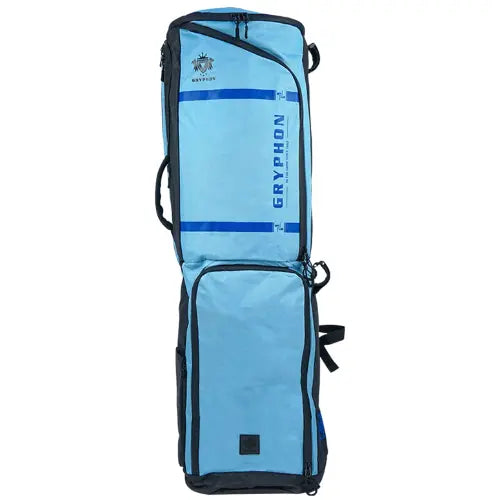 Blue and black bag with 'Gryphon' branding on a white background