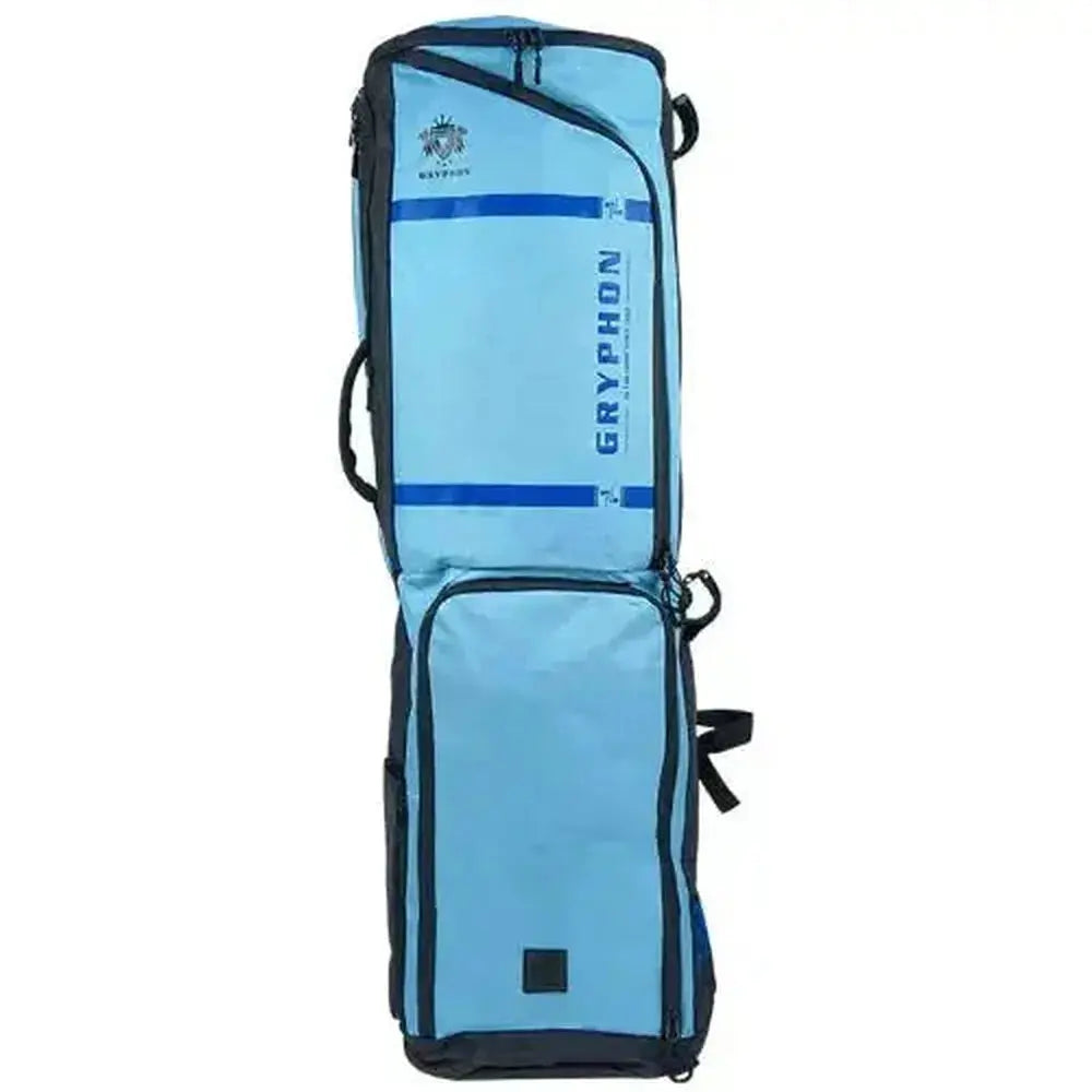 Blue and black bag with 'Gryphon' branding on a white background