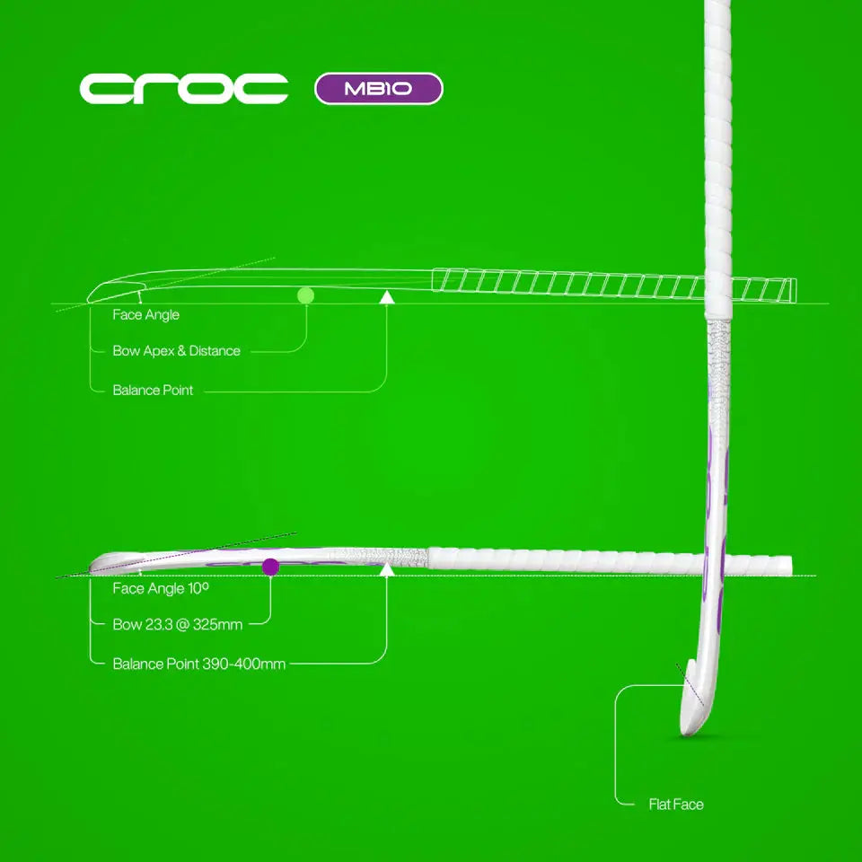 Croc MB10 Anthracite Field Hockey Stick - Elite Hockey - Field Hockey Shop Australia