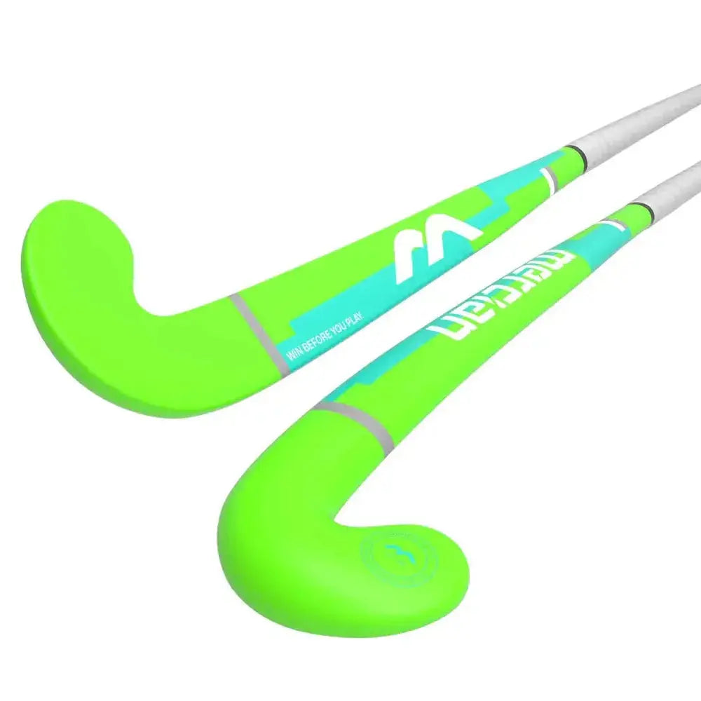 Mercian Genesis W1 Neon Green/Aqua Junior Hockey Stick Mercian