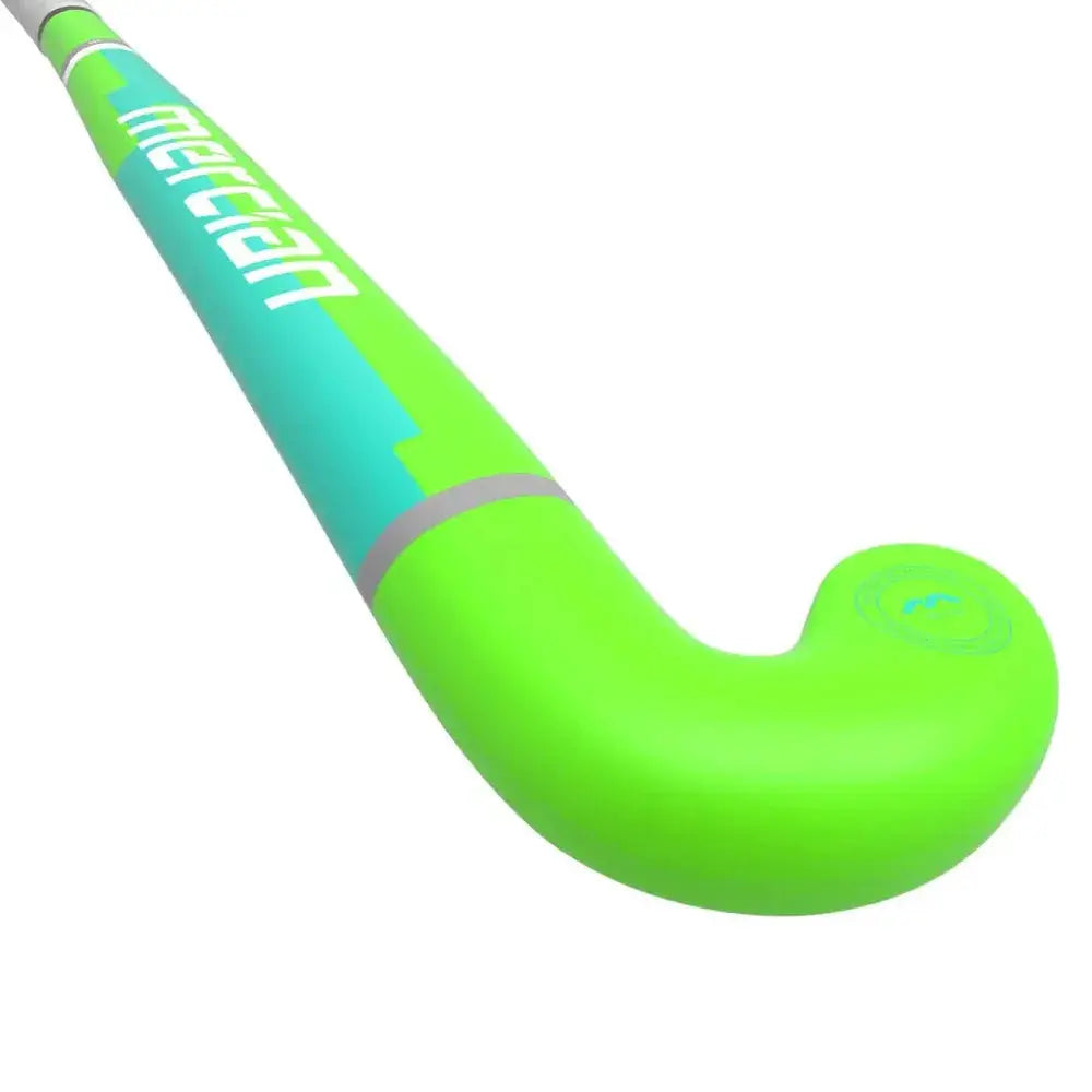 Mercian Genesis W1 Neon Green/Aqua Junior Hockey Stick Mercian