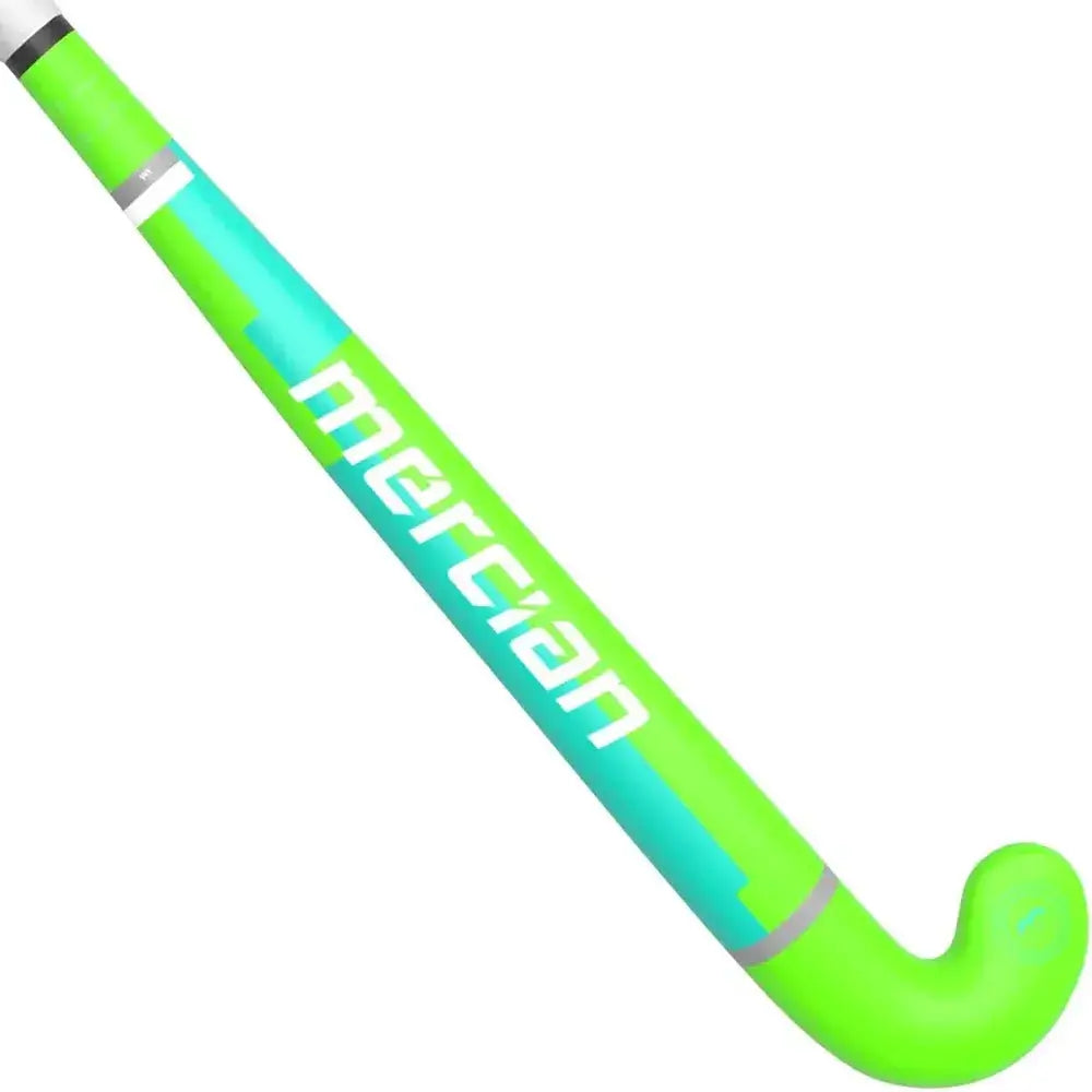 Mercian Genesis W1 Neon Green/Aqua Junior Hockey Stick Mercian