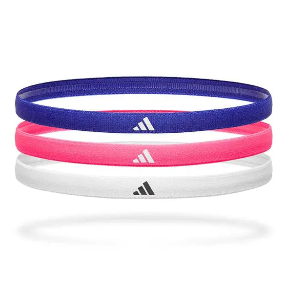 Adidas Sports Headband 3 Pack Lucid Blue/Lucid Pink/White
