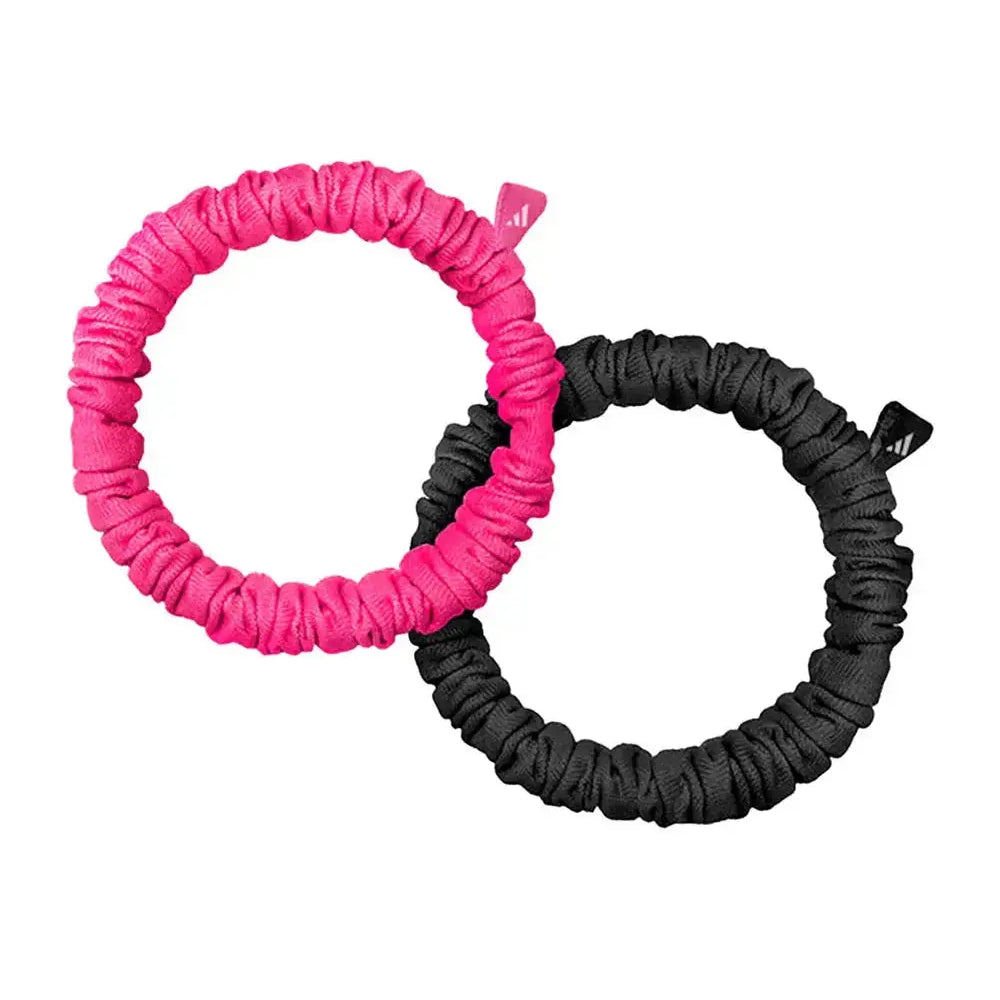 Adidas Hair Scrunchies 2 Pack Black/Lucid Pink - Elite Hockey - Field Hockey Shop Australia